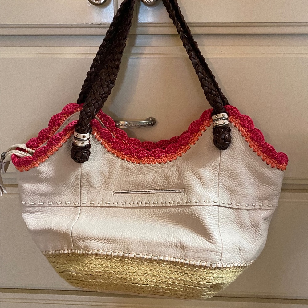 SAK purse with crochet trim